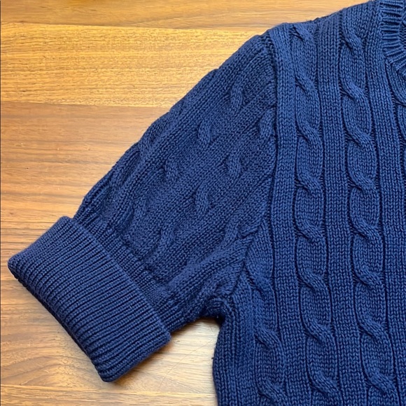 Ralph Lauren Navy Cable Knit Crewneck Sweater - Picture 5 of 12